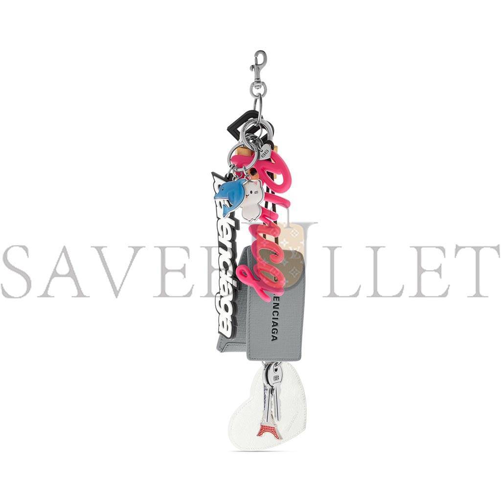 BALENCIAGA WOMEN'S TURNER KEYCHAIN IN MULTICOLORED 7934952AA8R8486 (34*9*2cm) BALENCIAGA WOMEN'S TURNER KEYCHAIN IN MULTICOLORED 7934952AA8R8486 (34*9*2cm)